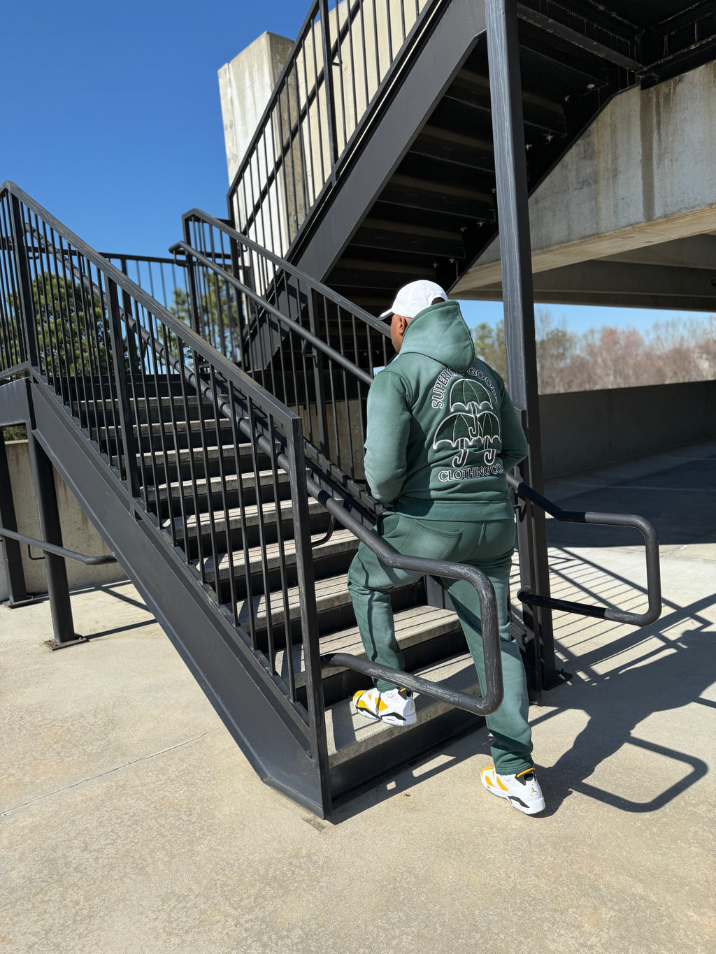 Forest Green Premium Sun-Fade Sweatsuit