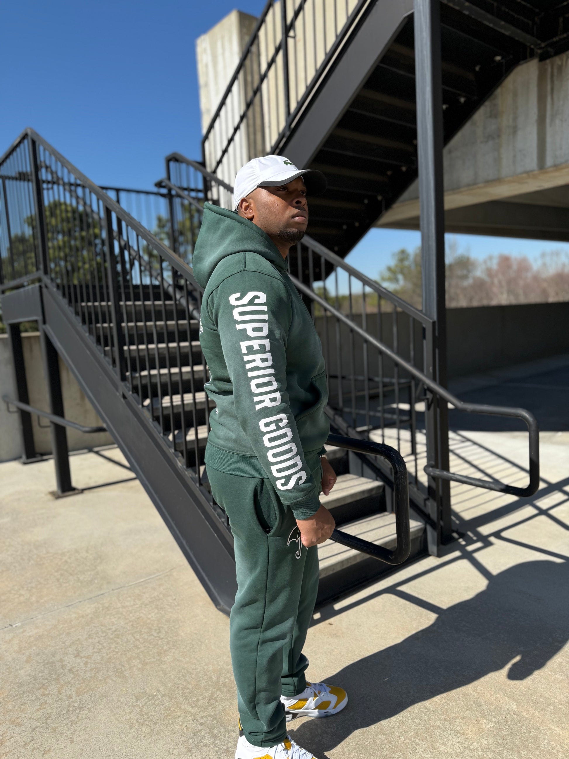 Forest Green Premium Sun-Fade Sweatsuit