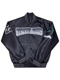 Black Lux Satin Bomber