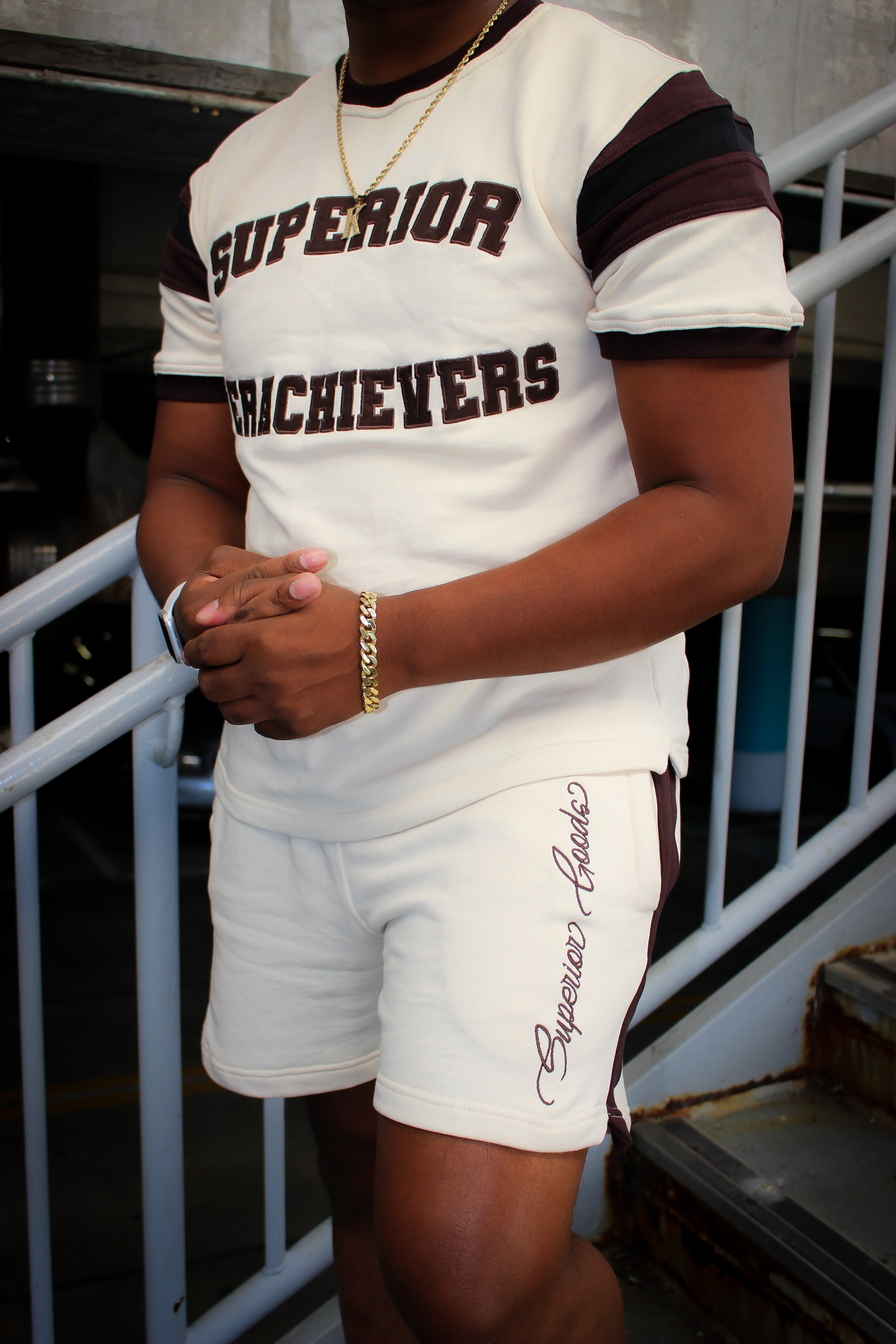 Egg Shell “Superior Overachievers” Shorts