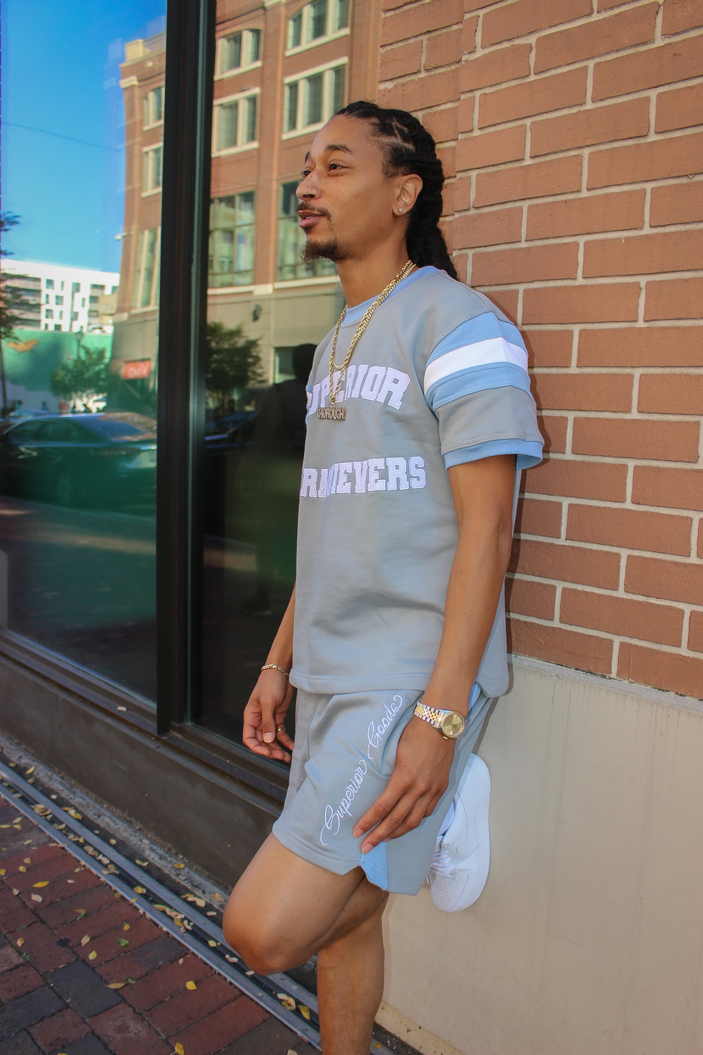 Gray “Superior Overachievers” Shorts