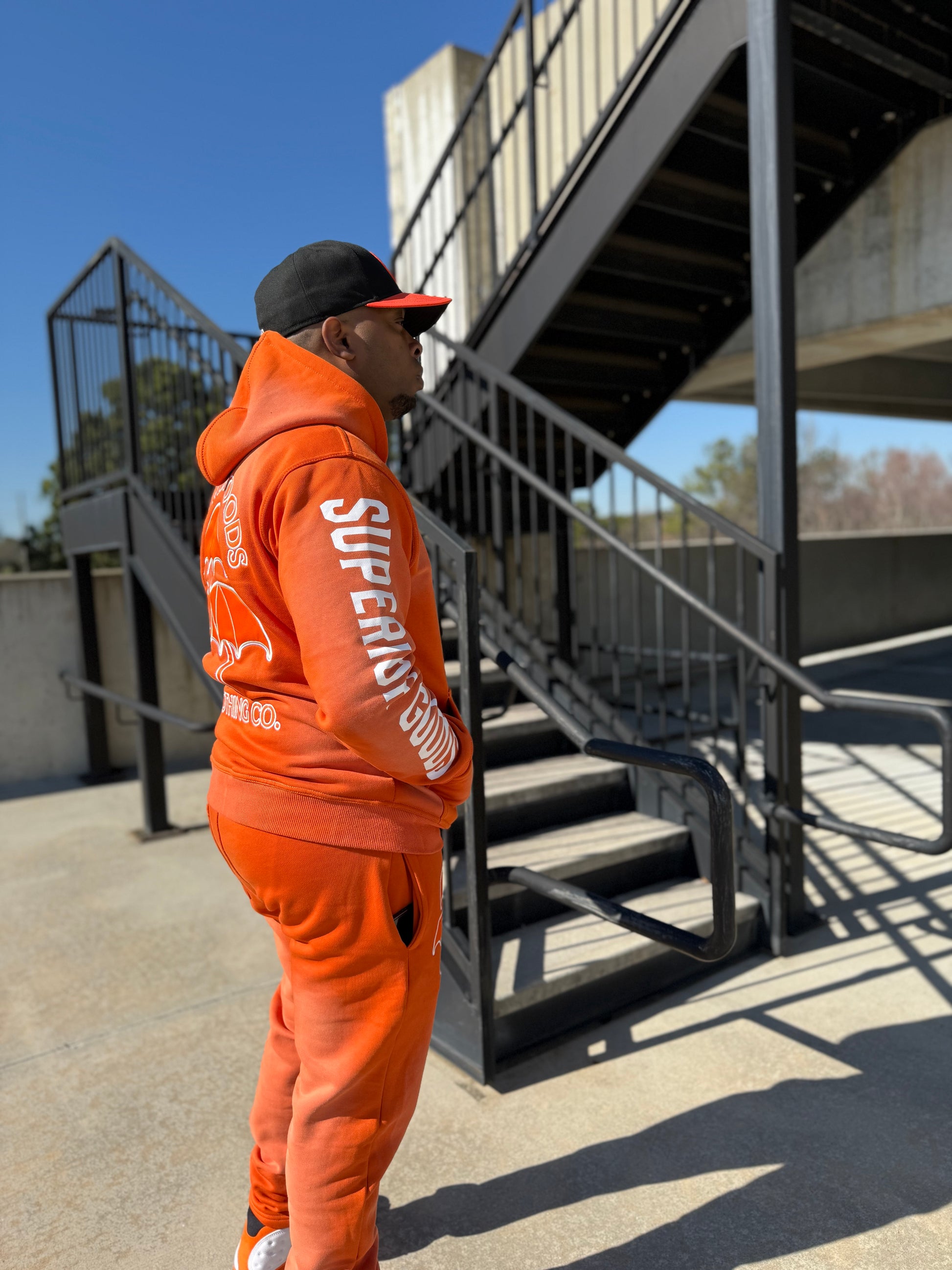Orange Premium Sun-Fade Sweatsuit