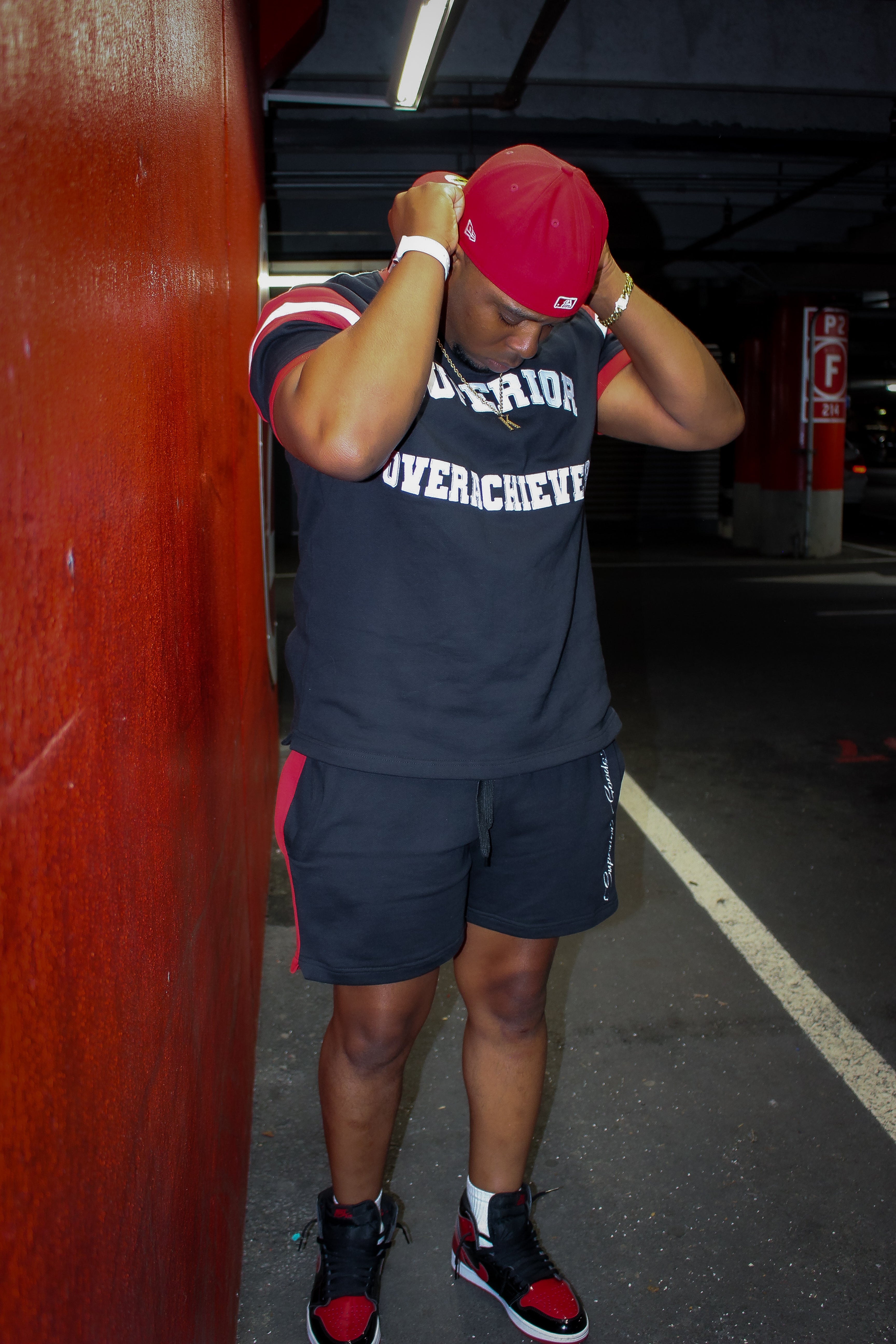 Black “Superior Overachievers” Shorts