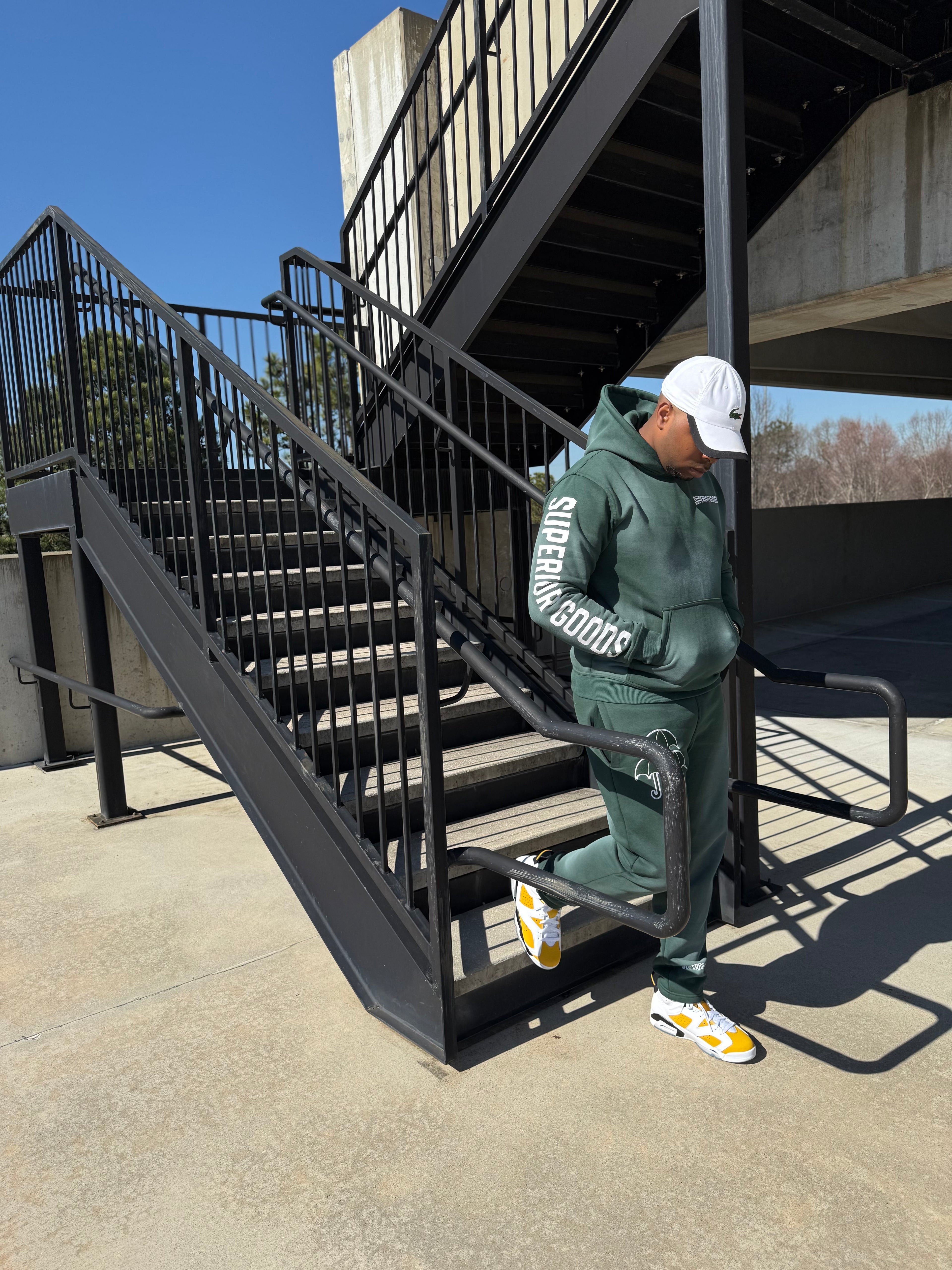 Forest Green Premium Sun-Fade Sweatsuit