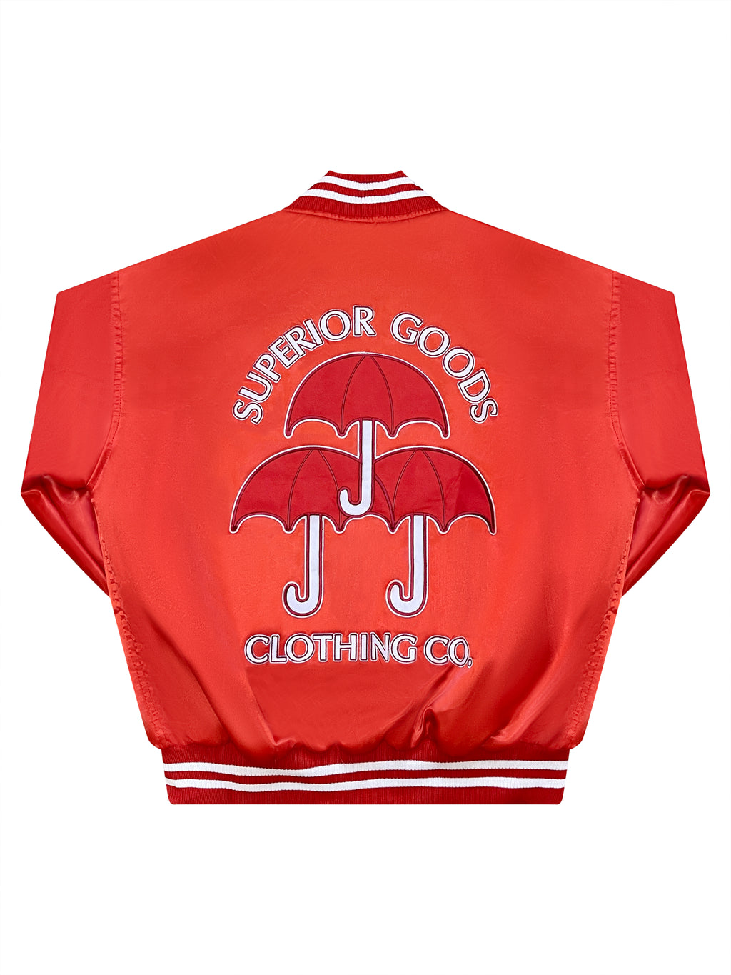 Royal Red Lux Satin Bomber