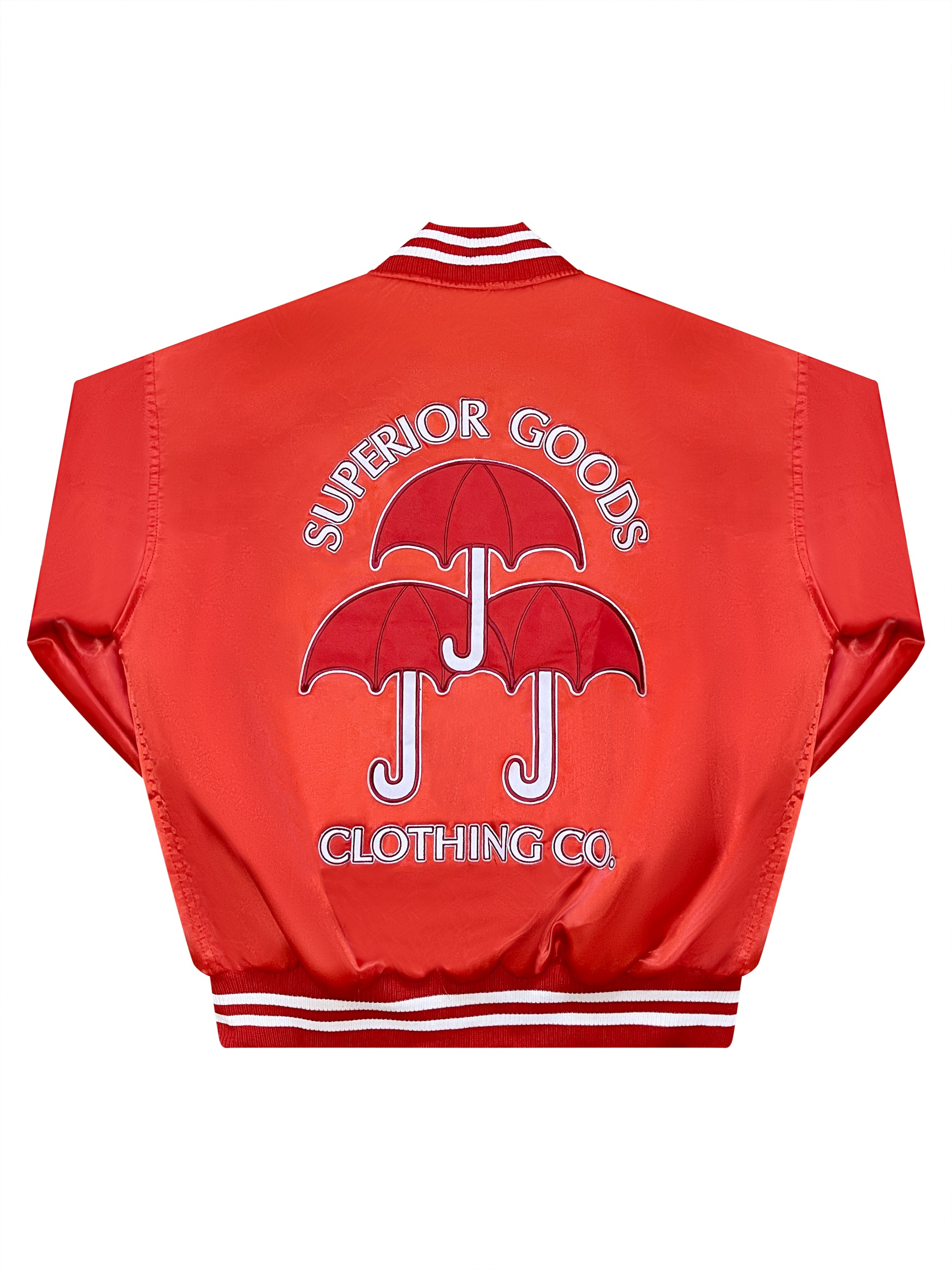 Royal Red Lux Satin Bomber