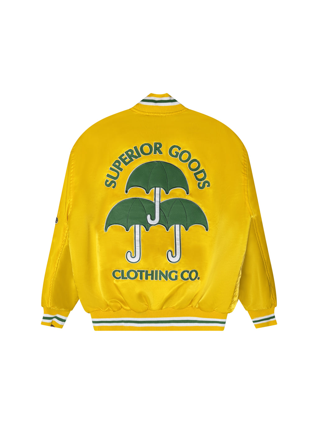Yellow & Green Satin Bomber