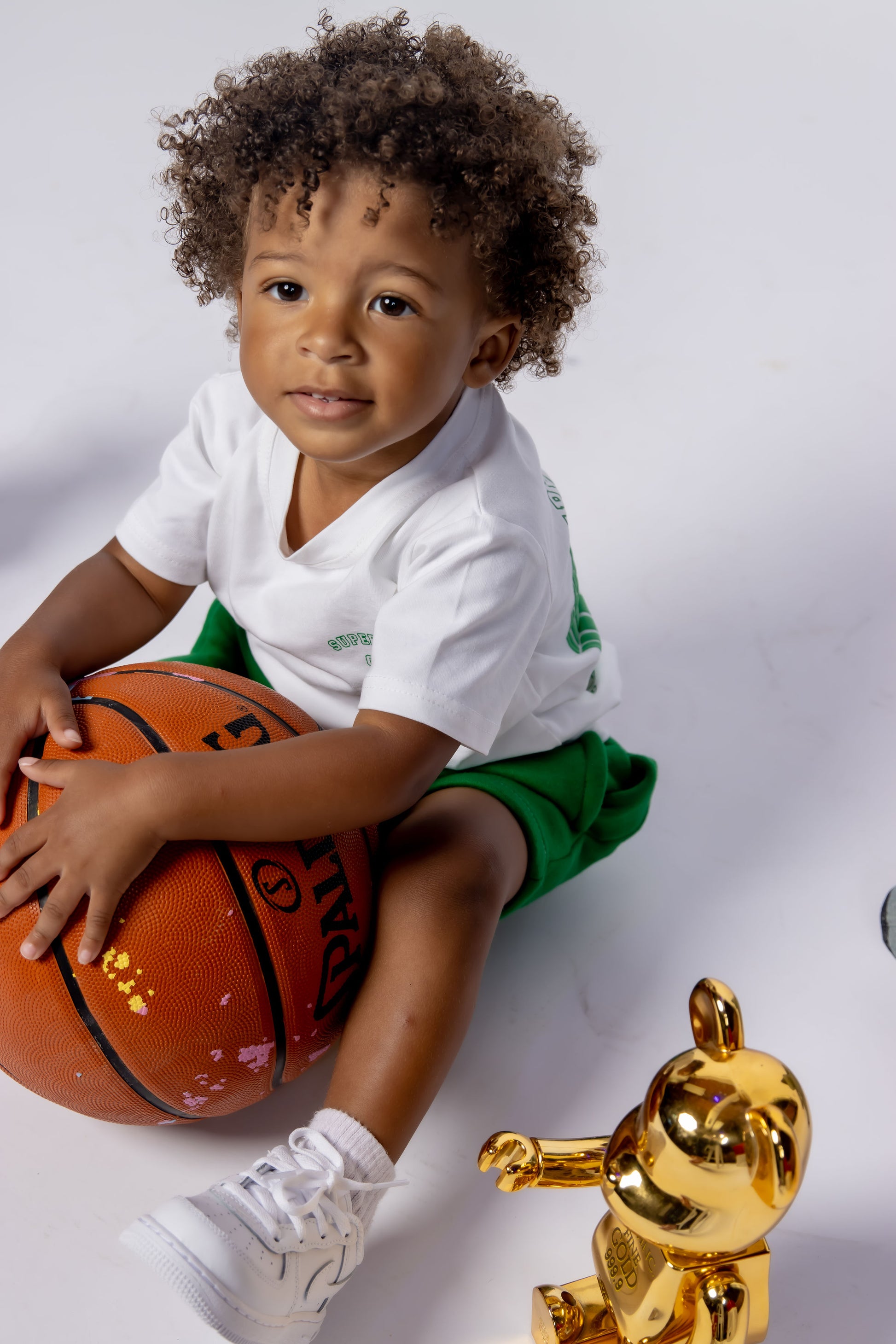 Kids Green “Global” T-shirt and Shorts Set